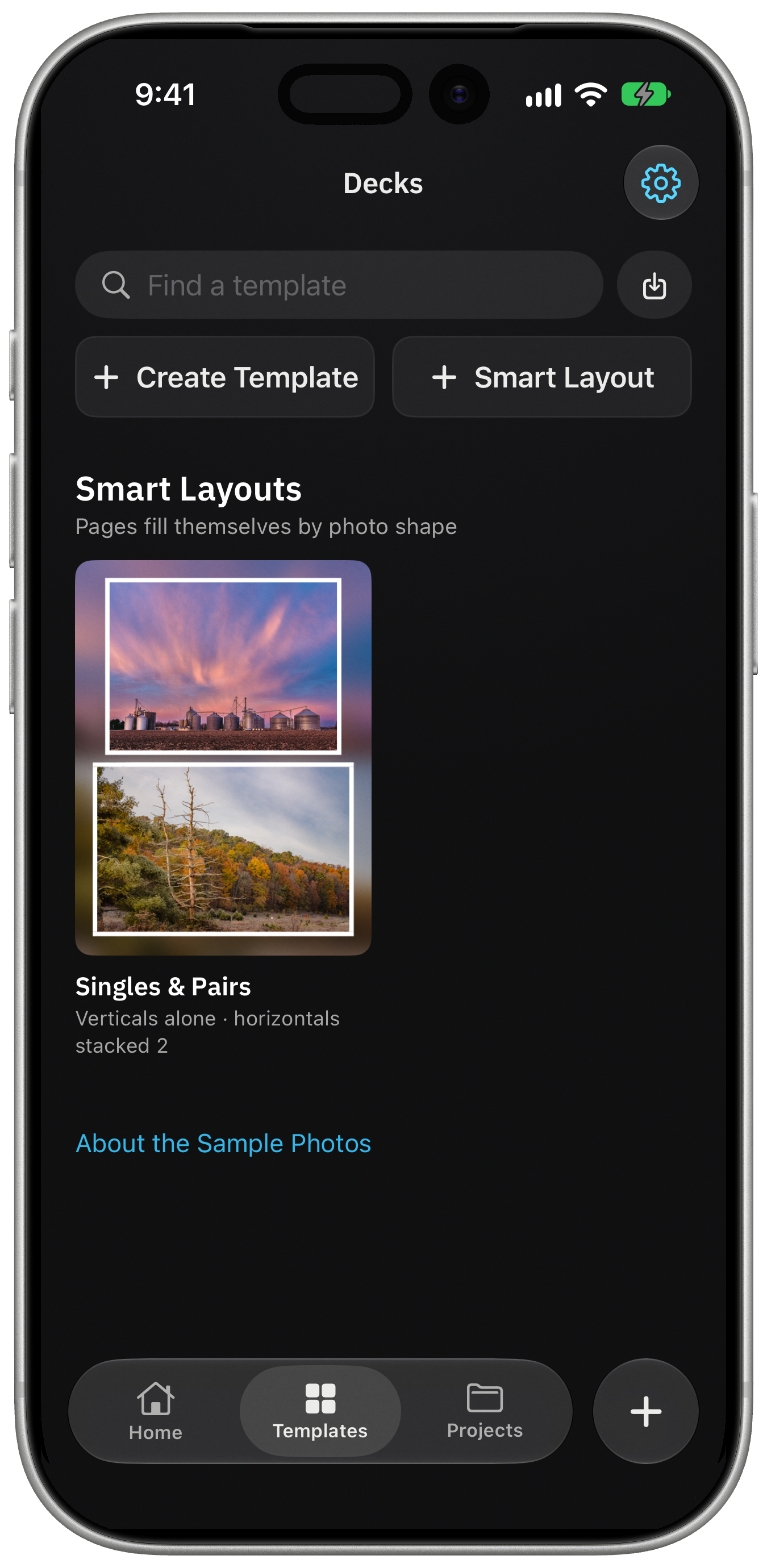 A saved smart layout in Templates.